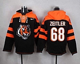 Cincinnati Bengals #68 Kevin Zeitler Black Player Stitched Pullover NFL Hoodie,baseball caps,new era cap wholesale,wholesale hats