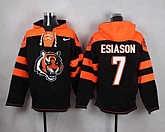 Cincinnati Bengals #7 Boomer Esiason Black Player Stitched Pullover NFL Hoodie,baseball caps,new era cap wholesale,wholesale hats