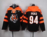 Cincinnati Bengals #94 Domata Peko Black Player Stitched Pullover NFL Hoodie,baseball caps,new era cap wholesale,wholesale hats