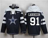 Dallas Cowboys #91 L. P. Ladouceur Navy Blue Player Stitched Pullover NFL Hoodie,baseball caps,new era cap wholesale,wholesale hats