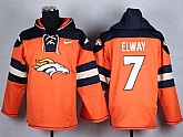 Denver Broncos #7 John Elway Orange Player Stitched Pullover NFL Hoodie,baseball caps,new era cap wholesale,wholesale hats