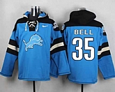 Detroit Lions #35 Joique Bell Blue Player Stitched Pullover NFL Hoodie,baseball caps,new era cap wholesale,wholesale hats