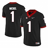 Georgia Bulldogs #1 Sony Michel Black College Football Jersey DingZhi,baseball caps,new era cap wholesale,wholesale hats
