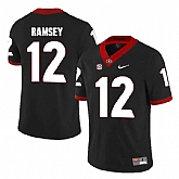 Georgia Bulldogs #12 Brice Ramsey Black College Football Jersey DingZhi,baseball caps,new era cap wholesale,wholesale hats