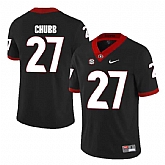 Georgia Bulldogs #27 Chubb Black College Football Jersey DingZhi,baseball caps,new era cap wholesale,wholesale hats