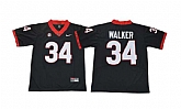 Georgia Bulldogs #34 Herchel Walker Black College Football Jersey,baseball caps,new era cap wholesale,wholesale hats