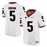 Georgia Bulldogs #5 Terry Godwin White College Football Jersey DingZhi,baseball caps,new era cap wholesale,wholesale hats