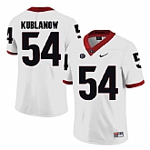 Georgia Bulldogs #54 Brandon Kublanow White College Football Jersey DingZhi,baseball caps,new era cap wholesale,wholesale hats