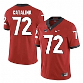 Georgia Bulldogs #72 Tyler Catalina Red College Football Jersey DingZhi,baseball caps,new era cap wholesale,wholesale hats