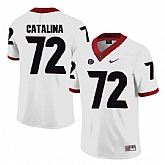 Georgia Bulldogs #72 Tyler Catalina White College Football Jersey DingZhi,baseball caps,new era cap wholesale,wholesale hats
