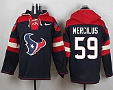 Houston Texans #59 Whitney Mercilus Navy Blue Player Stitched Pullover NFL Hoodie,baseball caps,new era cap wholesale,wholesale hats