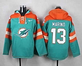 Miami Dolphins #13 Dan Marino Aqua Green Player Stitched Pullover NFL Hoodie,baseball caps,new era cap wholesale,wholesale hats
