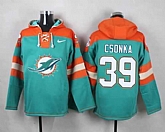 Miami Dolphins #39 Larry Csonka Aqua Green Player Stitched Pullover NFL Hoodie,baseball caps,new era cap wholesale,wholesale hats