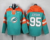 Miami Dolphins #95 Dion Jordan Aqua Green Player Stitched Pullover NFL Hoodie,baseball caps,new era cap wholesale,wholesale hats