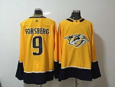 Nashville Predators #9 Filip Forsberg Yellow Adidas Stitched NHL Jersey,baseball caps,new era cap wholesale,wholesale hats
