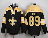New Orleans Saints #89 Josh Hill Black Player Stitched Pullover NFL Hoodie,baseball caps,new era cap wholesale,wholesale hats