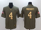 Nike Cowboys #4 Dak Prescott Olive Gold Salute To Service Limited Jersey,baseball caps,new era cap wholesale,wholesale hats