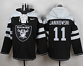 Oakland Raiders #11 Sebastian Janikowski Black Player Stitched Pullover NFL Hoodie,baseball caps,new era cap wholesale,wholesale hats