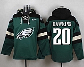 Philadelphia Eagles #20 Brian Dawkins Midnight Green Player Stitched Pullover NFL Hoodie,baseball caps,new era cap wholesale,wholesale hats
