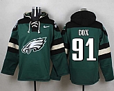 Philadelphia Eagles #91 Fletcher Cox Midnight Green Player Stitched Pullover NFL Hoodie,baseball caps,new era cap wholesale,wholesale hats
