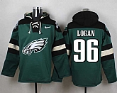 Philadelphia Eagles #96 Bennie Logan Midnight Green Player Stitched Pullover NFL Hoodie,baseball caps,new era cap wholesale,wholesale hats