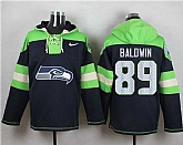 Seattle Seahawks #89 Doug Baldwin Steel Blue Player Stitched Pullover NFL Hoodie,baseball caps,new era cap wholesale,wholesale hats