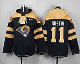 St. Louis Rams #11 Tavon Austin Navy Blue Player Stitched Pullover NFL Hoodie,baseball caps,new era cap wholesale,wholesale hats