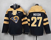 St. Louis Rams #27 Tre Mason Navy Blue Player Stitched Pullover NFL Hoodie,baseball caps,new era cap wholesale,wholesale hats