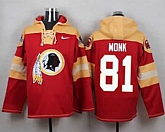 Washington Redskins #81 Art Monk Burgundy Red Player Stitched Pullover NFL Hoodie,baseball caps,new era cap wholesale,wholesale hats