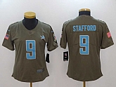 Women Nike Lions #9 Matthew Stafford Olive Salute To Service Limited Jersey,baseball caps,new era cap wholesale,wholesale hats