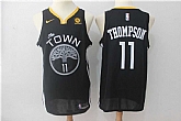 Nike Golden State Warriors #11 Klay Thompson Black Swingman Stitched NBA Jersey,baseball caps,new era cap wholesale,wholesale hats