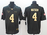 Nike Houston Texans #4 Deshaun Watson Anthracite Gold Salute To Service Limited Jerseys,baseball caps,new era cap wholesale,wholesale hats