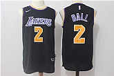 Nike Los Angeles Lakers #2 Lonzo Ball Black Swingman Stitched NBA Jersey,baseball caps,new era cap wholesale,wholesale hats