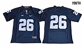Penn State Nittany Lions #26 Saquon Barkley Navy Youth College Football Jersey,baseball caps,new era cap wholesale,wholesale hats