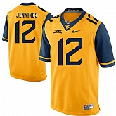West Virginia Mountaineers #12 Gary Jennings Gold College Football Jersey DingZhi,baseball caps,new era cap wholesale,wholesale hats