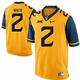 West Virginia Mountaineers #2 Ka'Raun White Gold College Football Jersey DingZhi,baseball caps,new era cap wholesale,wholesale hats