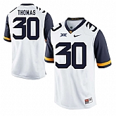 West Virginia Mountaineers #30 J.T. Thomas White College Football Jersey DingZhi,baseball caps,new era cap wholesale,wholesale hats