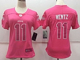 Women Nike Philadelphia Eagles #11 Carson Wentz Pink Vapor Untouchable Player Limited Jerseys,baseball caps,new era cap wholesale,wholesale hats