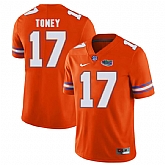 Florida Gators #17 Kadarius Toney Orange College Football Jersey,baseball caps,new era cap wholesale,wholesale hats