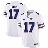 Florida Gators #17 Kadarius Toney White College Football Jersey,baseball caps,new era cap wholesale,wholesale hats