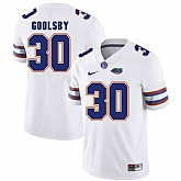 Florida Gators #30 DeAndre Goolsby White College Football Jersey,baseball caps,new era cap wholesale,wholesale hats