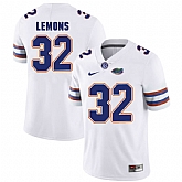 Florida Gators #32 Adarius Lemons White College Football Jersey,baseball caps,new era cap wholesale,wholesale hats
