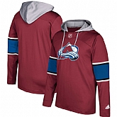 Men's Colorado Avalanche Adidas Maroon Silver Jersey Pullover Hoodie,baseball caps,new era cap wholesale,wholesale hats