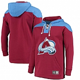 Men's Colorado Avalanche Fanatics Branded Maroon Blue Breakaway Lace Up Hoodie,baseball caps,new era cap wholesale,wholesale hats