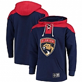Men's Florida Panthers Fanatics Branded Navy Red Breakaway Lace Up Hoodie,baseball caps,new era cap wholesale,wholesale hats