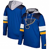 Men's St. Louis Blues Adidas Blue Silver Jersey Pullover Hoodie,baseball caps,new era cap wholesale,wholesale hats