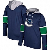 Men's Vancouver Canucks Adidas Navy Silver Jersey Pullover Hoodie,baseball caps,new era cap wholesale,wholesale hats