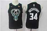 Youth Nike Milwaukee Bucks #34 Giannis Antetokounmpo Black Swingman Stitched NBA Jersey,baseball caps,new era cap wholesale,wholesale hats