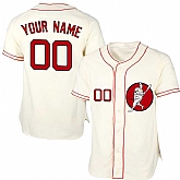 Boston Red Sox Cream Men's Customized New Design Jersey,baseball caps,new era cap wholesale,wholesale hats