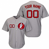 Boston Red Sox Gray Men's Customized New Design Jersey,baseball caps,new era cap wholesale,wholesale hats